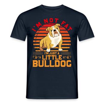 I'm not fat I'm just a little bulldog - Männer T-Shirt - Navy - Vorne - AI Model Male 178 light (178cm)