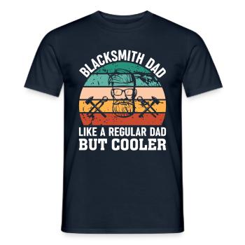 Blacksmith Dad Like A Regular Dad But Cooler - Men's T-Shirt - navy - Front - AI Model Male 178 light (178cm)