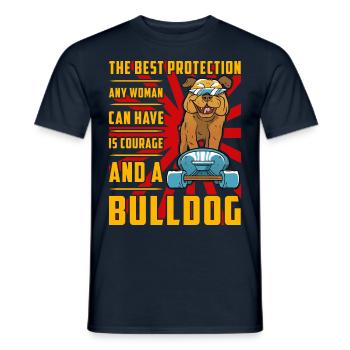 Maman bouledogue - T-shirt homme - marine - Devant - AI Model Male 178 light (178cm)