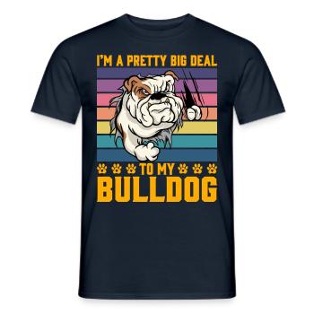 Je suis un gros problème pour mon Bulldog - T-shirt homme - marine - Devant - AI Model Male 178 light (178cm)
