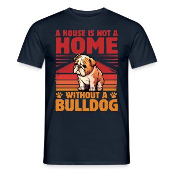 Une maison n’est pas une maison sans bouledogue - T-shirt homme - marine - Devant - AI Model Male 178 light (178cm)