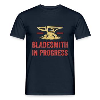 Hammer Forge Blacksmith In Progress Anvil - Men's T-Shirt - navy - Front - AI Model Male 178 light (178cm)