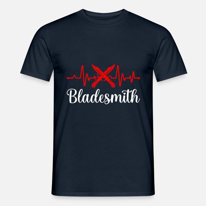 Bladesmith In Progress Werkzeugmacher Messer - Männer T-Shirt - Navy