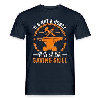 Ce n’est pas un passe-temps, c’est une enclume de compétence salvatrice - T-shirt homme - marine - Devant - AI Model Male 178 light (178cm)