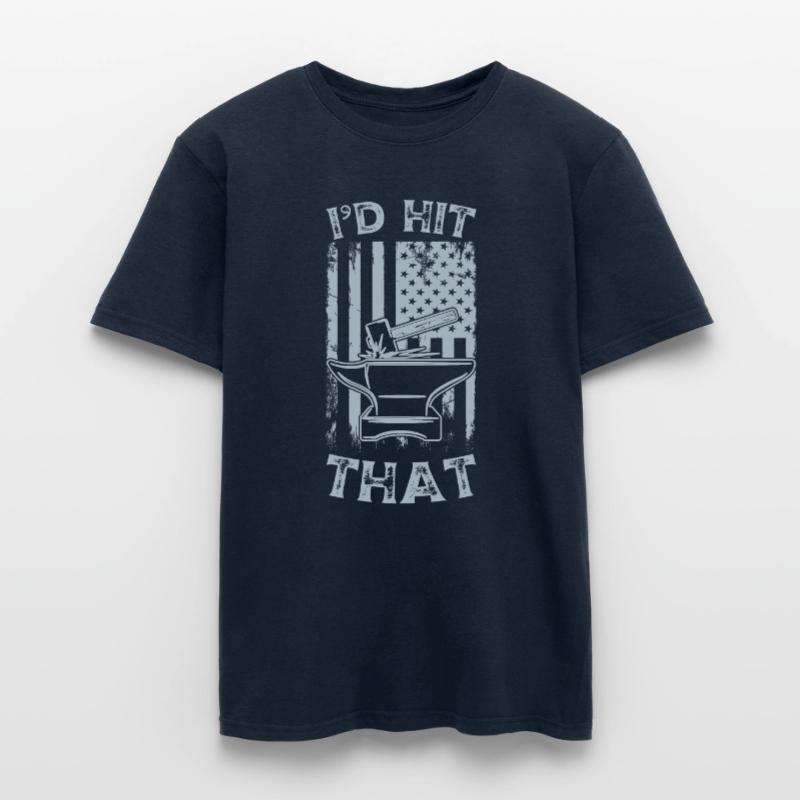 J’avais frappé cette chaleur de forgeage de marteau d’enclume T-shirt homme