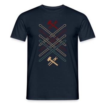 Blacksmith Anvil Metal Hammer Pliers Love - Men's T-Shirt - navy - Front - AI Model Male 178 light (178cm)