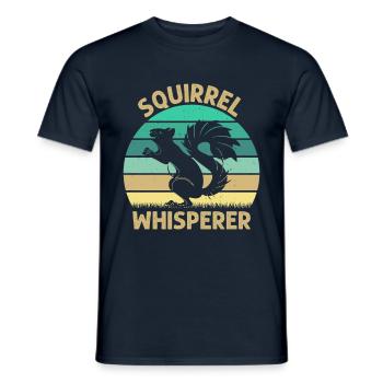 Squirrel Whisperer Background Retro Style Colors - Men's T-Shirt - navy - Front - AI Model Male 178 light (178cm)