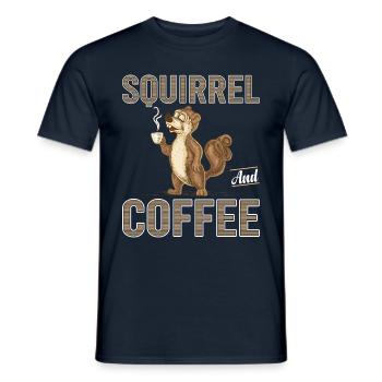 Squirrel Coffee Time to Wake Up Squirrel Squirrel - Men's T-Shirt - navy - Front - AI Model Male 178 light (178cm)