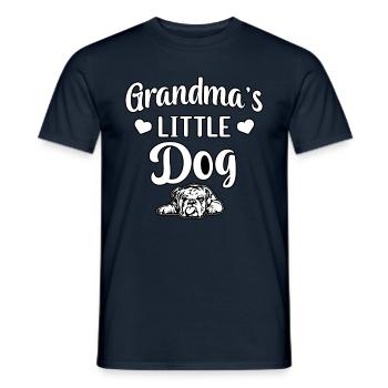 Grandma's little dog - Männer T-Shirt - Navy - Vorne - AI Model Male 178 light (178cm)
