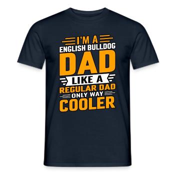 Je suis un père de Bulldogg anglais - T-shirt homme - marine - Devant - AI Model Male 178 light (178cm)