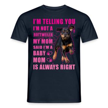 Dicton Rottweiler - T-shirt homme - marine - Devant - AI Model Male 178 light (178cm)