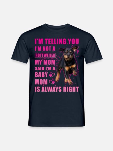 Rottweiler Spruch - Männer T-Shirt - Navy