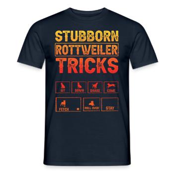 Stubborn Rottweiler Tricks - Männer T-Shirt - Navy - Vorne - AI Model Male 178 light (178cm)