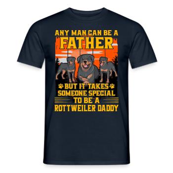 Rottweiler Daddy - Men's T-Shirt - navy - Front - AI Model Male 178 light (178cm)