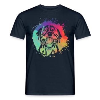 Rottweiler Retro - Men's T-Shirt - navy - Front - AI Model Male 178 light (178cm)