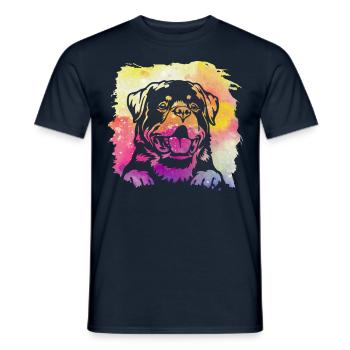 Rottweiler Retro - Men's T-Shirt - navy - Front - AI Model Male 178 light (178cm)