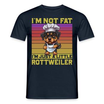 I'm not fat I'm just a little Rottweiler - Männer T-Shirt - Navy - Vorne - AI Model Male 178 light (178cm)