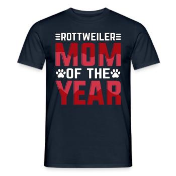 Rottweiler mom of the year - Männer T-Shirt - Navy - Vorne - AI Model Male 178 light (178cm)
