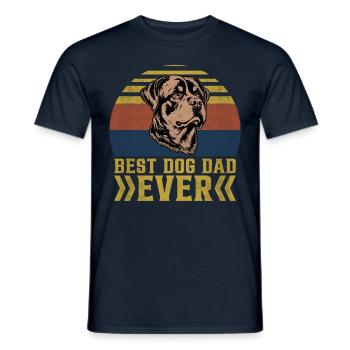 Best dog dad ever Rottweiler - Men's T-Shirt - navy - Front - AI Model Male 178 light (178cm)