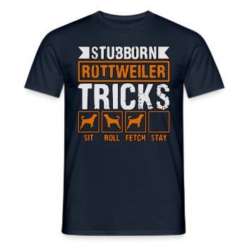 Stubborn Rottweiler Tricks - Männer T-Shirt - Navy - Vorne - AI Model Male 178 light (178cm)