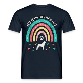 Best Rottweiler Mom ever - Männer T-Shirt - Navy - Vorne - AI Model Male 178 light (178cm)