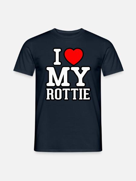 I love my Rottie - Men's T-Shirt - navy