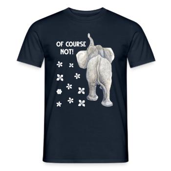 Bien sûr pas de discussion éléphant tarö proboscis - T-shirt homme - marine - Devant - AI Model Male 178 light (178cm)