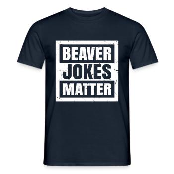 Les blagues de castor comptent Les rongeurs de la tribu Bieber disent - T-shirt homme - marine - Devant - AI Model Male 178 light (178cm)
