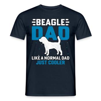 Beagle Dad comme un papa normal juste Cooler - T-shirt homme - marine - Devant - AI Model Male 178 light (178cm)