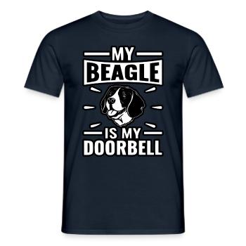 Mon Beagle est ma sonnette - T-shirt homme - marine - Devant - AI Model Male 178 light (178cm)