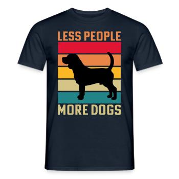 Moins de gens plus de chiens - T-shirt homme - marine - Devant - AI Model Male 178 light (178cm)