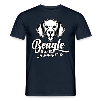 Beagle Mom - Men's T-Shirt - navy - Front - AI Model Male 178 light (178cm)