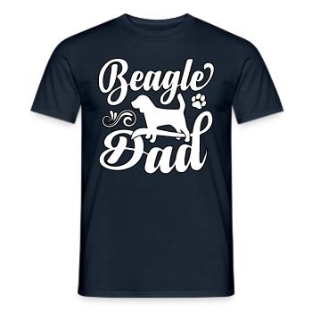 Beagle dad - Men's T-Shirt - navy - Front - AI Model Male 178 light (178cm)