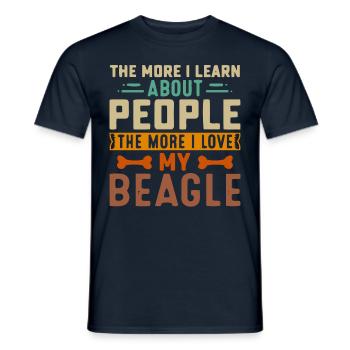 Drôle de dicton Chiens Beagle - T-shirt homme - marine - Devant - AI Model Male 178 light (178cm)