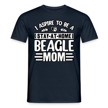 I aspire to be a stay at home Beagle Mom - Men's T-Shirt - navy - Front - AI Model Male 178 light (178cm)
