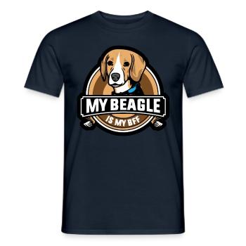 Mon Beagle est ma meilleure amie - T-shirt homme - marine - Devant - AI Model Male 178 light (178cm)