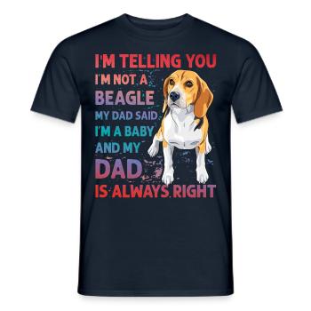 Beagle Funny Saying - Men's T-Shirt - navy - Front - AI Model Male 178 light (178cm)