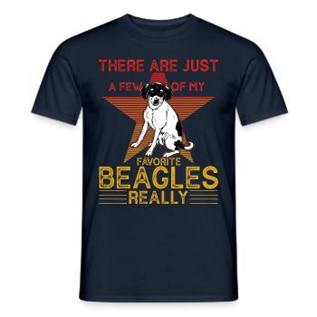 Il n’y a vraiment que quelques-uns de mes Beagls - T-shirt homme - marine - Devant - AI Model Male 178 light (178cm)