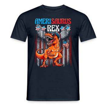 Amerisaurus Rex 4th July - Männer T-Shirt - Navy - Vorne - AI Model Male 178 light (178cm)