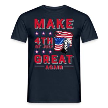 Make 4th of July great again - Men's T-Shirt - navy - Front - AI Model Male 178 light (178cm)