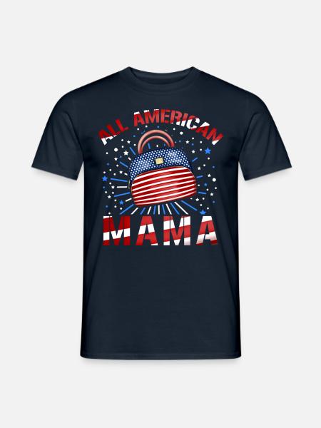 All American Mama - Men's T-Shirt - navy
