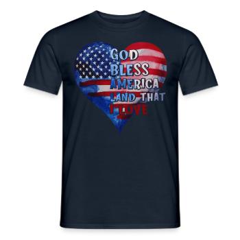 God bless America Land that I love - Männer T-Shirt - Navy - Vorne - AI Model Male 178 light (178cm)