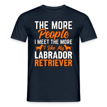 LABRADOR RETRIEVER - Men's T-Shirt - navy - Front - AI Model Male 178 light (178cm)