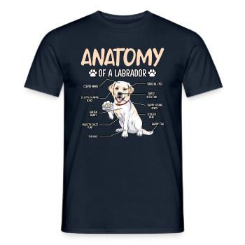 Anatomy of Labrador - Men's T-Shirt - navy - Front - AI Model Male 178 light (178cm)