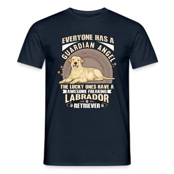 Labrador drôle de dicton - T-shirt homme - marine - Devant - AI Model Male 178 light (178cm)