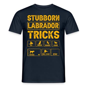 Stubborn labrador tricks - Männer T-Shirt - Navy - Vorne - AI Model Male 178 light (178cm)