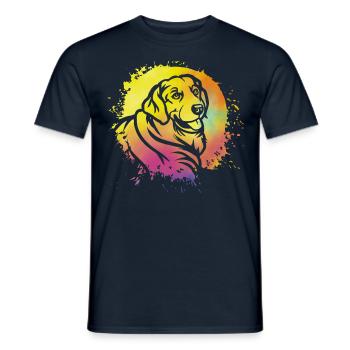 Labrador Retro - Men's T-Shirt - navy - Front - AI Model Male 178 light (178cm)