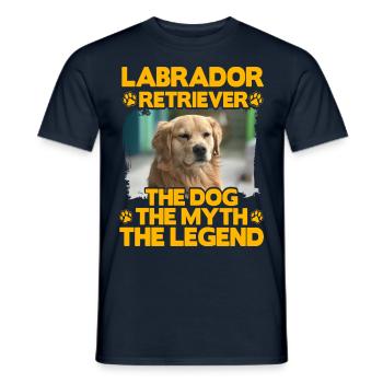 Labrador Retriever Le chien Le mythe La légende - T-shirt homme - marine - Devant - AI Model Male 178 light (178cm)