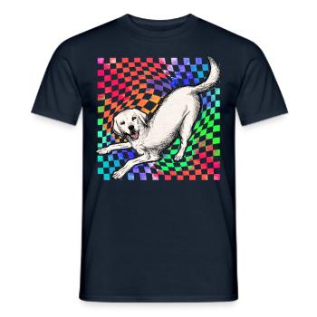 Labrador Retro - Men's T-Shirt - navy - Front - AI Model Male 178 light (178cm)