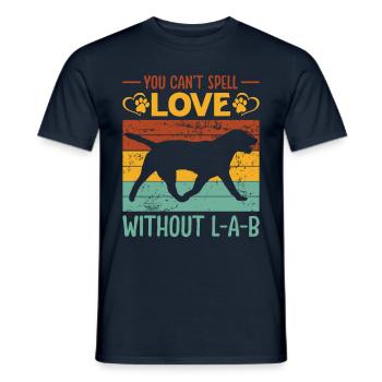 Vous ne pouvez pas épeler l’amour sans LAB - T-shirt homme - marine - Devant - AI Model Male 178 light (178cm)